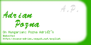 adrian pozna business card